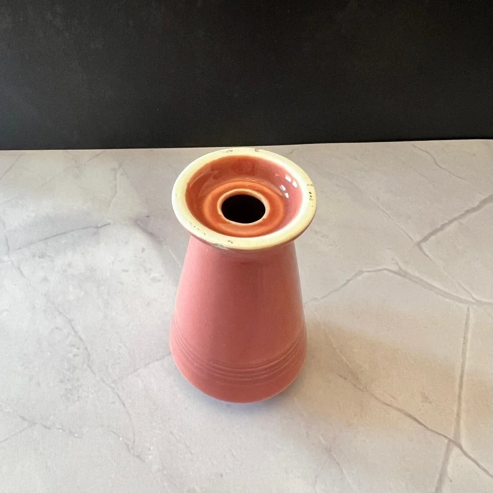 Fiesta Vintage Terracotta Orange Art Deco Style Ceramic Salt or Pepper Shaker